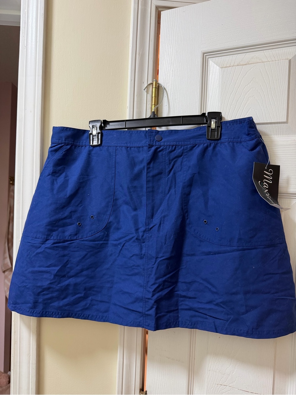 Maxine of Hollywood Royal Blue Swim Skirt NWT
